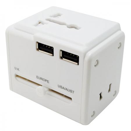Adaptateur de voyage universel à double port USB