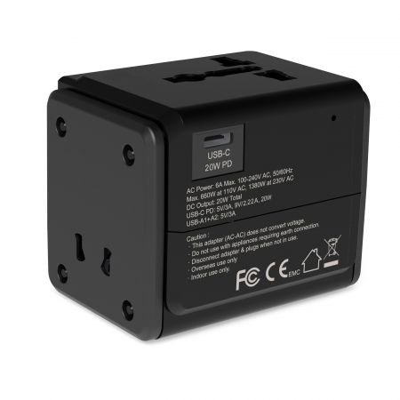 20W PD 여행 어댑터
USB-C*1 및 USB-A*2 충전 포트 포함 - USB-C 및 듀얼 USB-A 포트가 있는 20W PD 범용 여행 어댑터