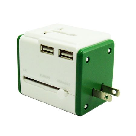 3.1A 3 USB全球通用旅行插座美規插腳, 適用於美國, 日本, 台灣...等國家