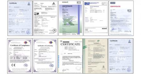 Cumple con los requisitos de seguridad como UL/cUL, VDE, TUV, BS, CE y SEV...etc.