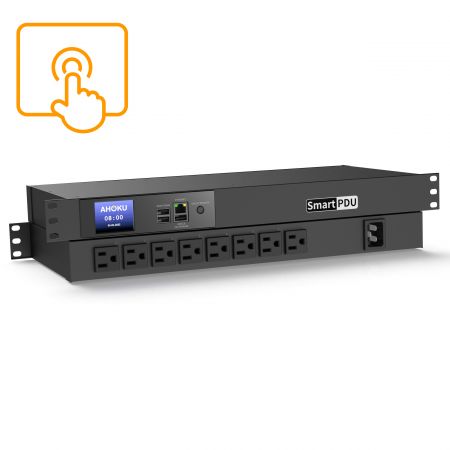 LCD Touch Screen Smart PDU with Remote Monitoring and Switching Capabilities - Remote Management Smart PDU, touch panel
