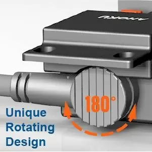 Basic Rackmount PDU with 180° Rotating Strain Relief Cord Connector