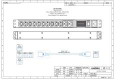 Se pueden solicitar cables de alimentación desmontables con diferentes tipos de enchufes, como 5-20P, L5-20P, L6-20P, enchufe francés Schuko CEE 7/7, etc., para su uso con PDU.