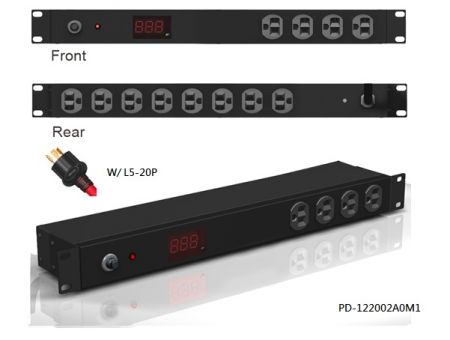 10 پریز با پلاگ L5-20P و آمپرمتر
