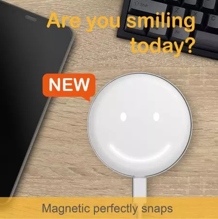 Беспроводная зарядка Smiley с магнитом 15W, ультратонкая - Ультратонкая беспроводная зарядка PD/QC