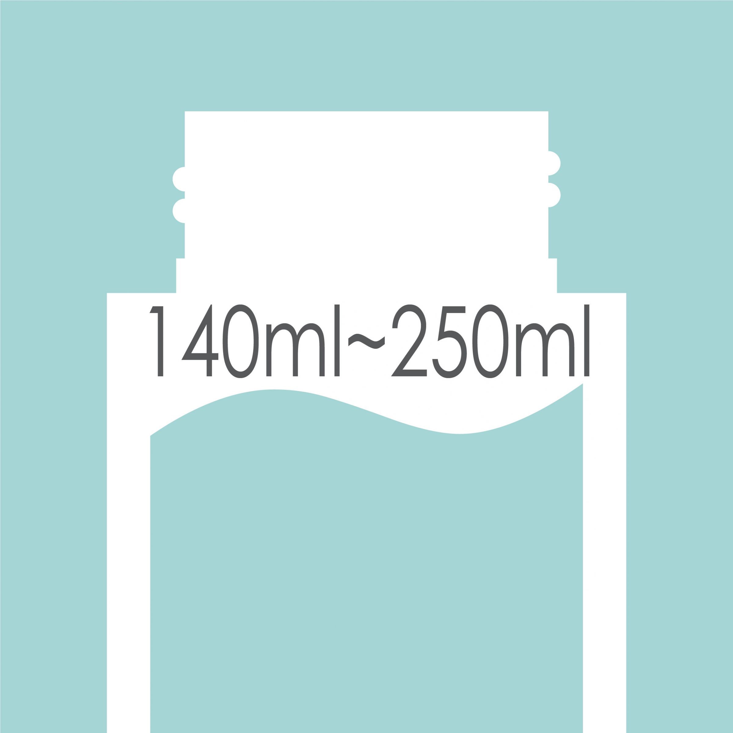Capacità bottiglia 140ml - 299ml