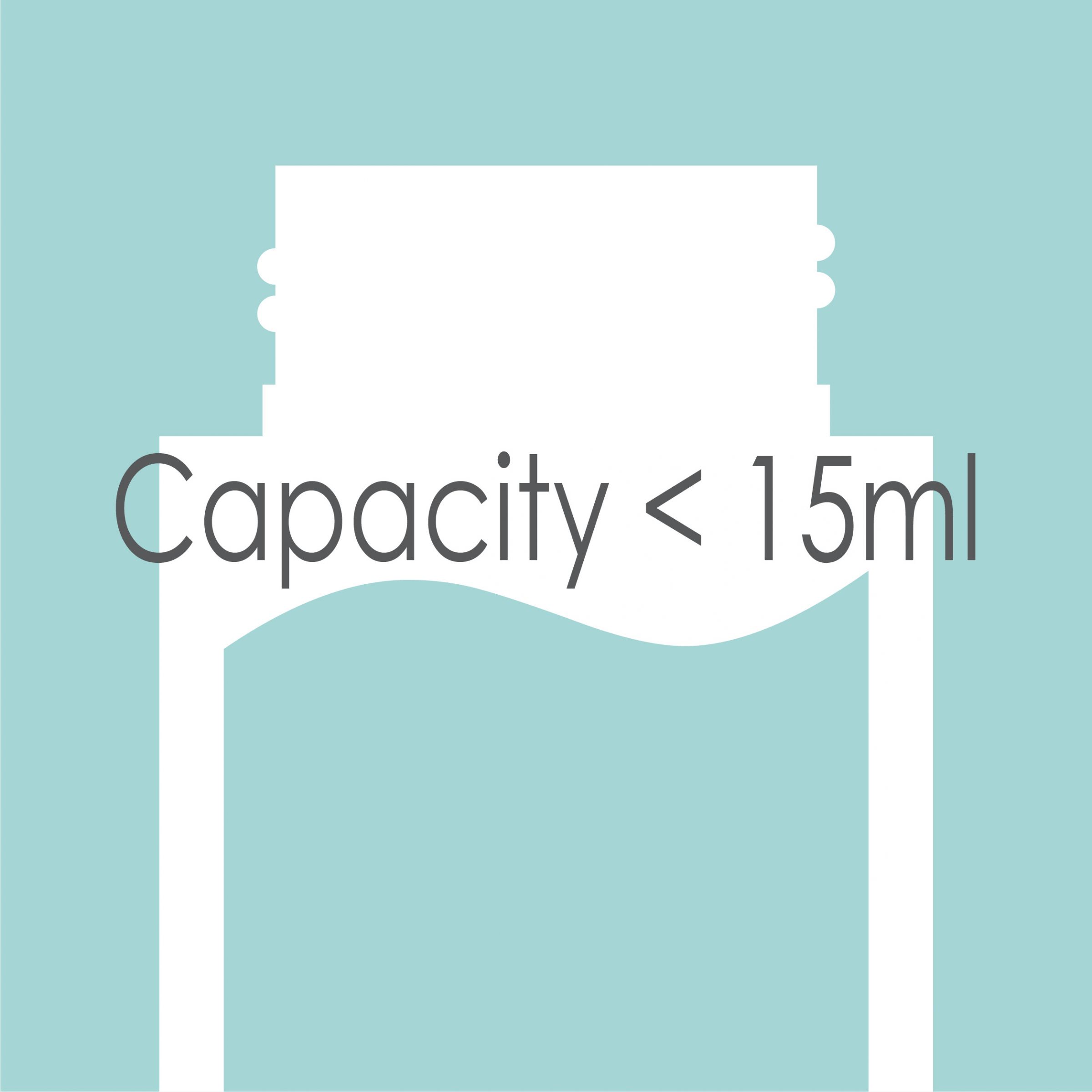 Capaciteit 3 ml - 10 ml fles