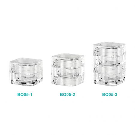 PS Stackable Square Color Cosmetic Pot BQ.