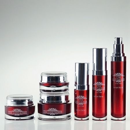 Plastic Bottle Shapes and Round Cosmetic Jar Collection Set