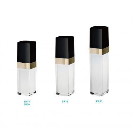 Acryl vierkante gebogen cosmetische fles