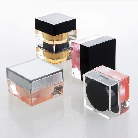 壓克力方形霜膏罐 - 壓克力方形霜膏罐