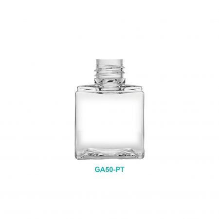 Botella rectangular de PETG de 50 ml