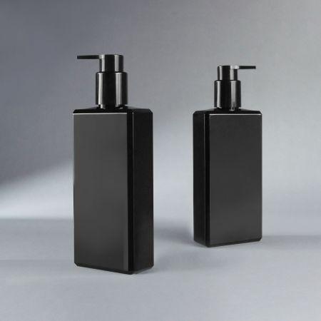 Bouteille de shampoing rectangulaire de 270 ml