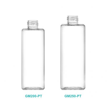 Botella cosmética cuadrada de PETG GM-PT.