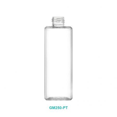 Bottiglia quadrata in plastica da 250 ml