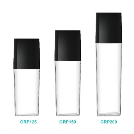 PETG สี่เหลี่ยมขวดเครื่องสำอาง.