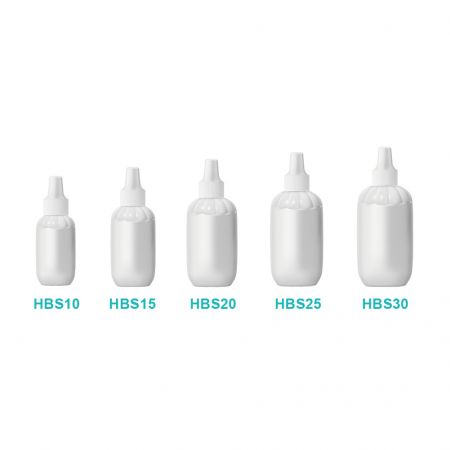 Botella redonda de ampolla LDPE HBS.
