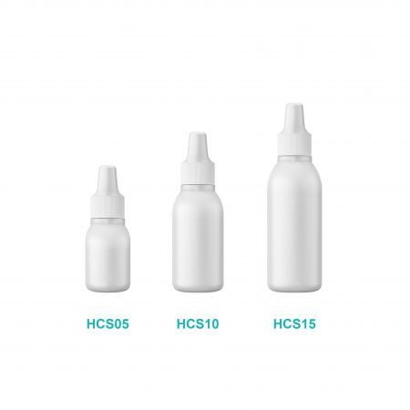 Butelka ampułkowa LDPE Boston z wtyczką dyszy, butelka podróżna