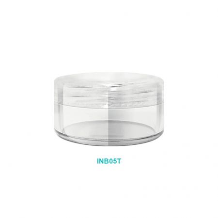 Pot cosmétique rond transparent de 5 ml