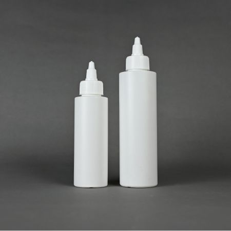 Ronde Knijpfles met puntdoppen - Fles met puntige dop