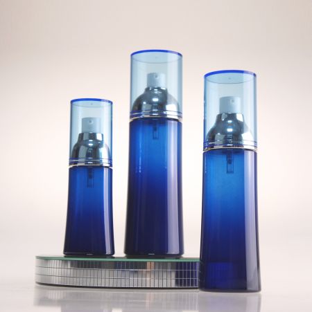 PETG Oval Cosmetic Bottle-Luxury Pump - PETG Cylindrical Lotion Bottle