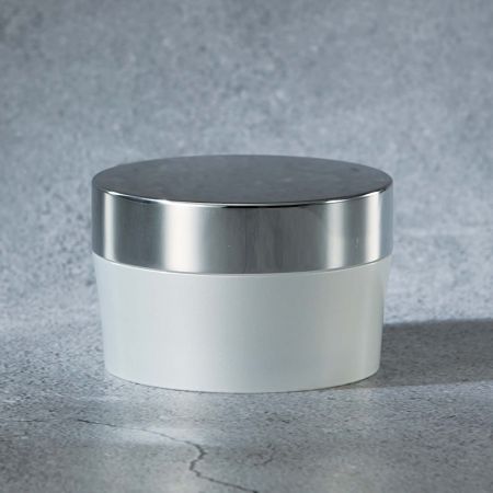 Barattolo per crema in PMMA con tappo in alluminio