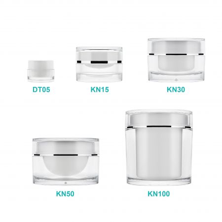 직선 캡이 있는 PMMA 화장품 크림 병