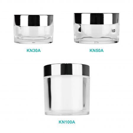 PMMA Cosmetic Cream Jar with AL Cap