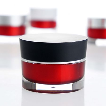 壓克力雙層乳霜罐(斜蓋款) - 壓克力雙層乳霜罐