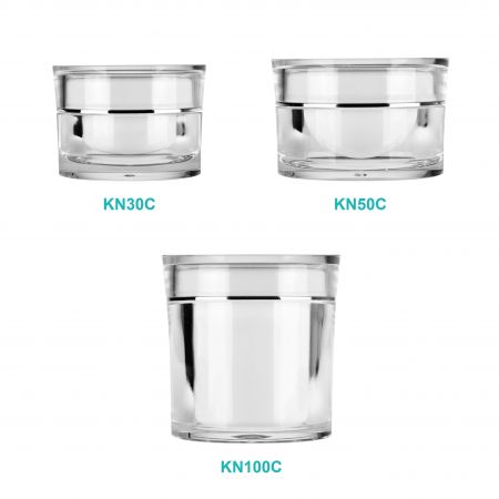 원뿔형 뚜껑이 있는 PMMA 화장품 크림 병