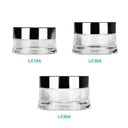 PMMA Curve Cream Jar with AL Cap