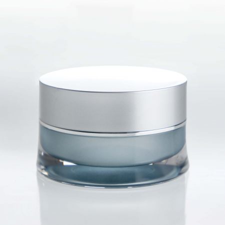 PMMA Curve Cream Jar with Straight Cap