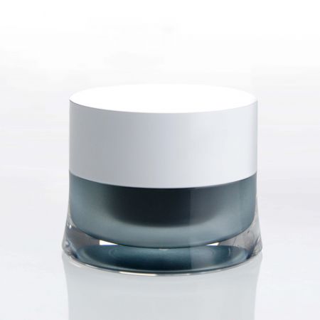 PMMA Curve Cream Jar with Cap - PMMA Curve Cream Jar with Cap