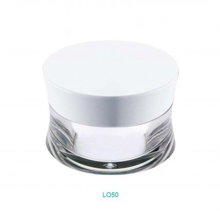 50ml Acrylic Oval Cream Jar - 50ml Acrylic Oval Cream Jar
