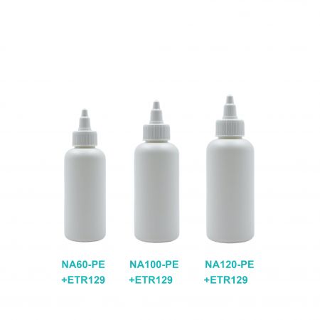 Plastic Twist Top Bottles with Yorker Spout Caps,