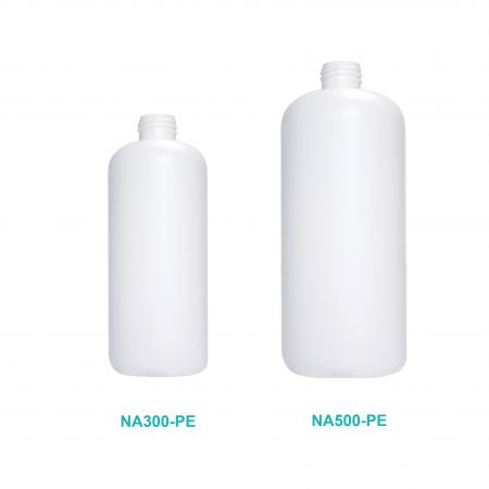 Runde HDPE-Boston-Lotionsflasche in NA-PE-Größe.