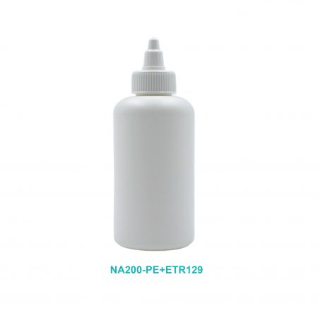 200ml Boston Round Squeeze Container Pointed-nose cap - 200ml Pointed nose cap bottle