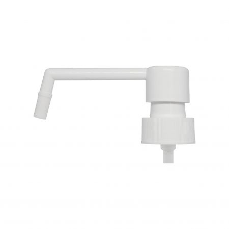 Pompa Hand Sanitizer Warna Putih - penutup sakit - Pompa PP Long Nozzle dengan Kunci Keamanan
