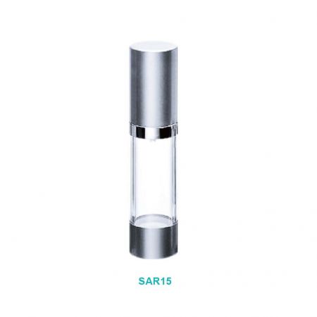 15ml Airless Bottle Silver Color