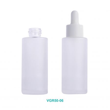 50ml Cylindrical Glass Bottle with dropper