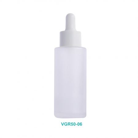 50ml Cylindrical Glass Dropper Bottle - 50ml Flat shoulder Cylindrical Glass dropper Bottle