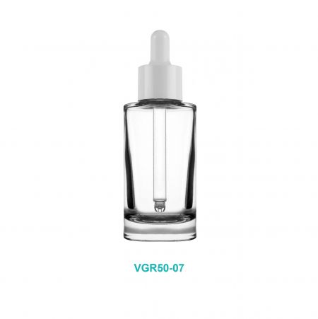 흰색 드로퍼 유리 병