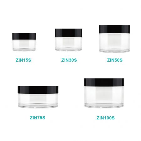 Pot rond à crème avec un seul couvercle