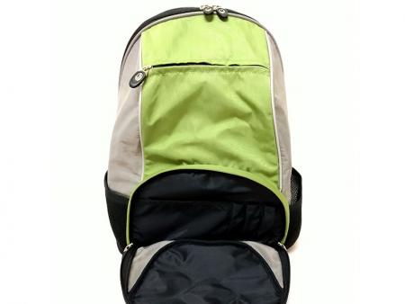 Removable small backpack's lower front zipper pocket.