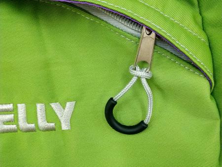 Modern zipper end tab design.