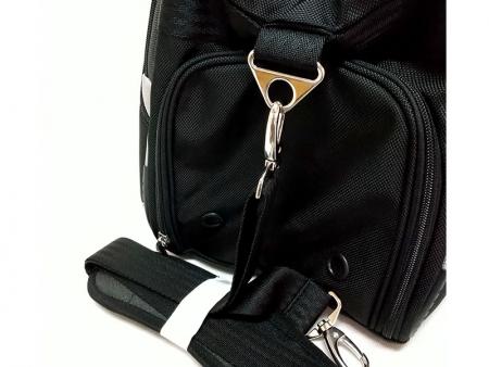Strong, metal shoulder strap accessory.