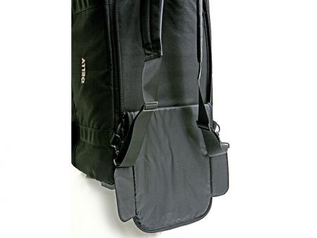 Removable shoulder strap on the bottom to be used as shoulder straps for carrying the bag like a backpack.