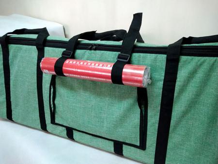 Adjustable round straps can hold cylindrical items with up to 5-inch diameters.