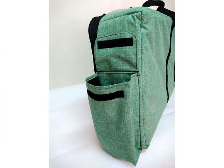 Pocket on each of the two sides of the bag.