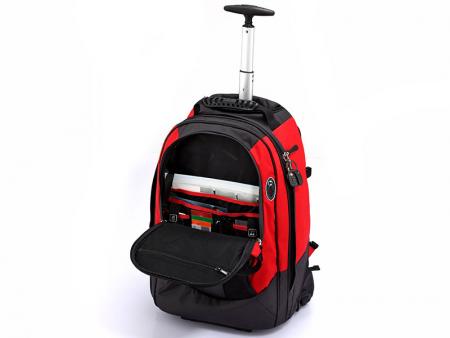 Organizer compartment with multiple pockets.